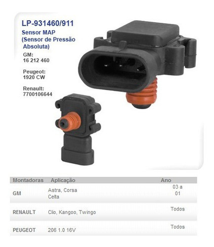 Sensor Map Chevrolet Astra/corsa/celta 2001/renault Clio 0