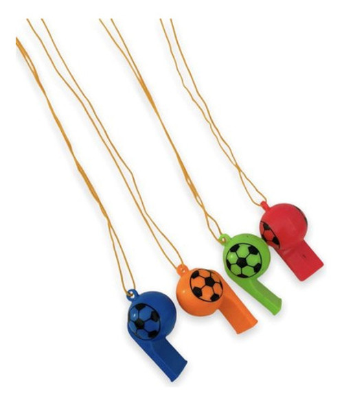 48 Silbatos Pelota Surtido Carnaval Carioca Collar Cotillon 0