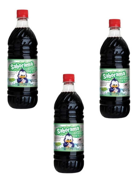 Kit 3 Guaraná Diet 970ml Sem Glúten Zero Açúcar - Saborama 0