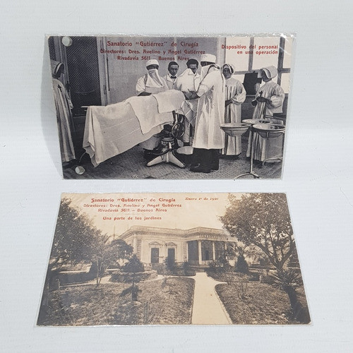 Antiguas Postales Sanatorio Gutiérrez Cirugía Lote Mag 62492 0