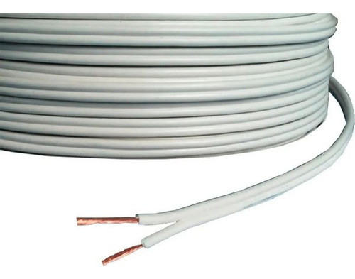 Rollo 100 Metros Cable Paralelo Blanco 2 X 0.75 Mm Veladores 0