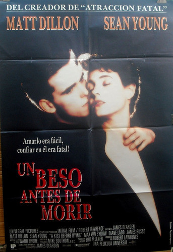 Afiche Original De La Película Un Beso Antes De Morir 0