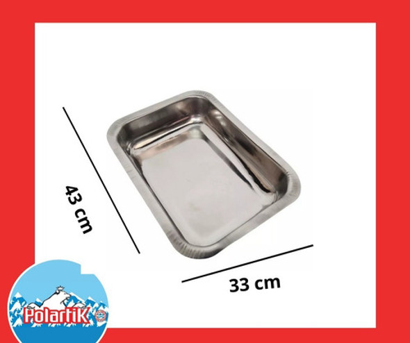 Fuenton De Acero Inox 43 X 33 X 9 Cm Bandeja Carniceria 1