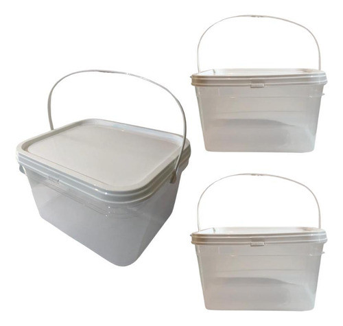 Balde Para Abastecer Carro 2.4 Litros Com Tampa 3 Pçs 0