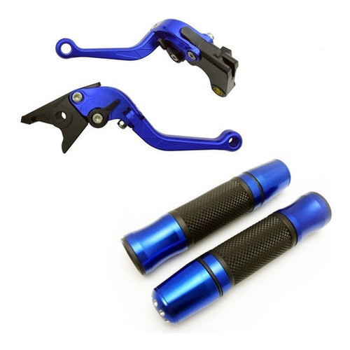 Levas Rebatibles Puño Y Contrapesas  Cb500x Azul Mk Motos 0