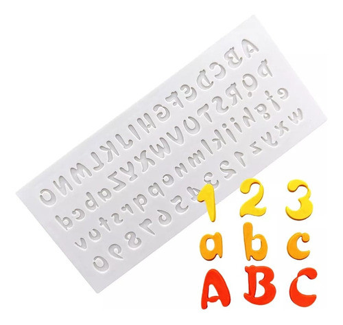 Molde De Silicone Alfabeto Completo Para Confeitaria Biscuit 0