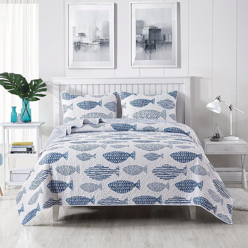 ~? Slpr Sea Of Dreams Bedding Quilt Set - Queen With 2 Shams 0