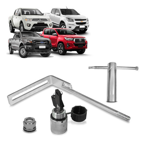 Trava Estepe Antifurto Ranger 2013 2014 2015 2016 2017 Aço 0