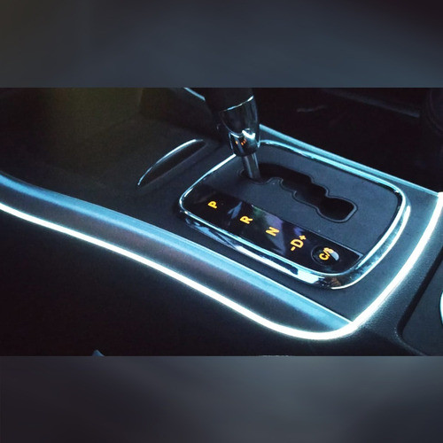 Fita Neon Para Painel De Carro - Branca 12v Com Aba -1 Metro 1