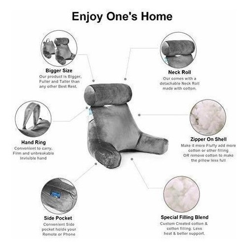 Zoemo Reposo En Cama Almohada De Lectura  Almohada De Cama A 1