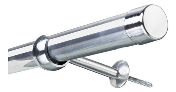 Kit 100% Alumínio Varão 4,00m Cortina 28mm Ilhós/argola 0