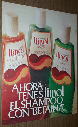 P70 Clipping Publicidad Shampoo Limol Año 1974 0