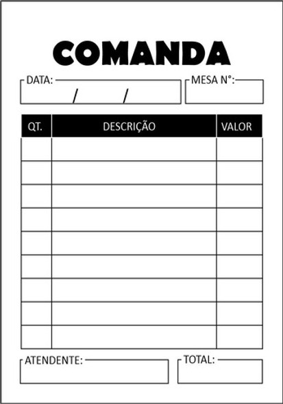 25 Blocos 50x2 Folhas Autocopiativo Lanchonete Restaurante 1