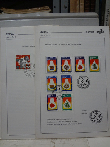 Editais Comemorativos 1980 Nº 1 Até 29  Carimbos E Selos 0
