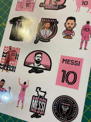 14 Calcos Leo Messi Miami Vinilo Autoadhesivo 1
