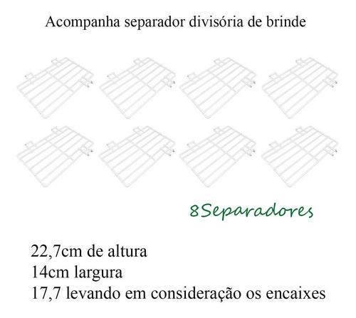 Kit 7 Cesto Com 14 Separador Frutas Picolé Freezer Metalfrio 1