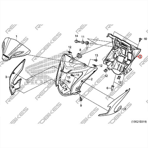 Contramascara Optica Honda Invicta 150 Original P1 1