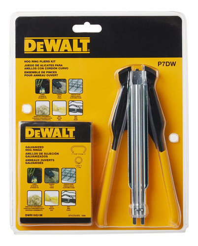 Kit De Alicates Hog Ring Dewalt P7dw Com Pacote De 1000 Anéi 1