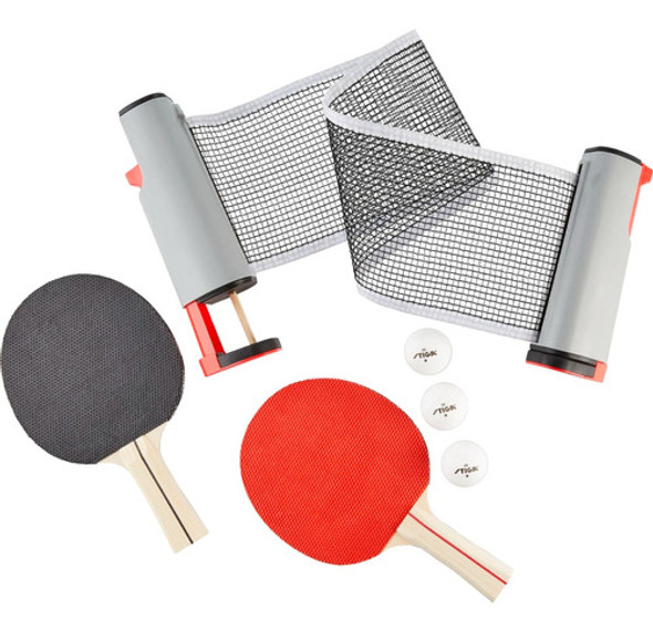 Kit Ping Pong Compacto 2 Paletas + 3 Pelotas + Red Retráctil 0