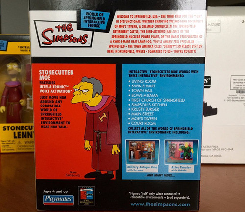 Moe Stonecutter Maggio Playmates Simpsons Cerrado U N I C O 1