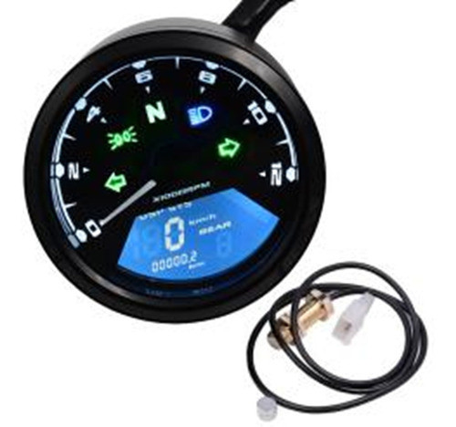 Tablero Analogico Digital 12v Universal Motos Redondo 0