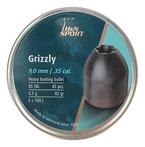 Chumbo Hyn Slug Grizzly 9 Mm 60 Unidades Caza Mayor Tiro 0