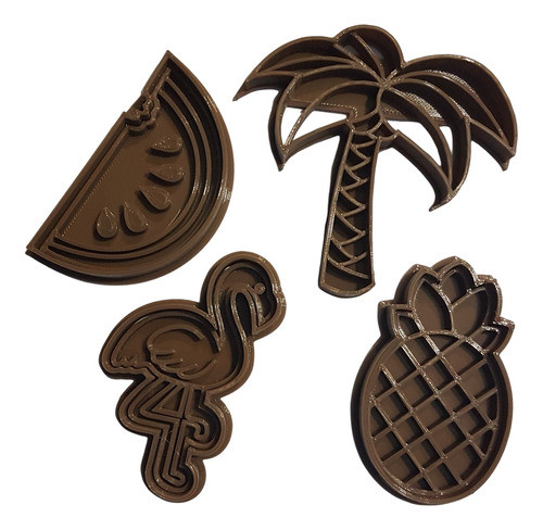 Set Cortantes Galletita Verano Tropical Frutas Varios X4 0