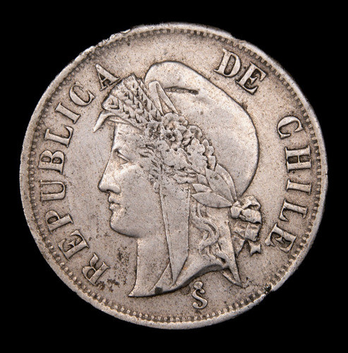 Chile 2 Centavos 1872 Excelente Km 147 0