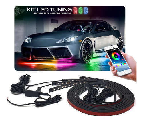 Barra Led Neon New Civic 2020 Externo Rgb Controle App 0