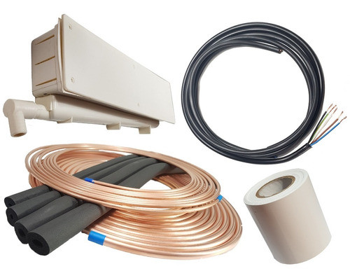 Kit 4 Mt Preinstalacion Split 3000  Caño 1/4 Y 1/2 + Caja 0