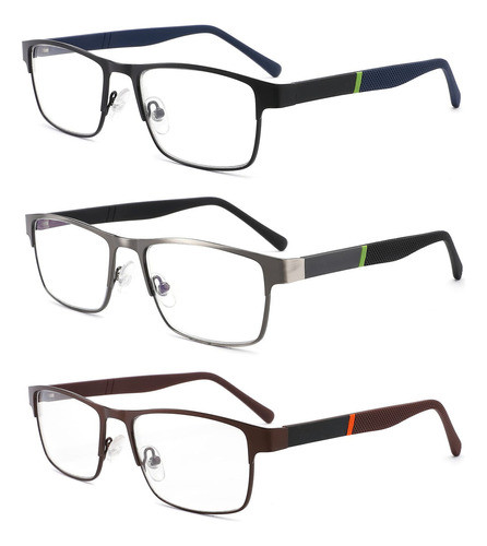 Paquete De 3 Lentes De Lectura Para Hombres, Bloqueo De Luz 0