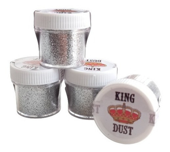 Glitter Brillantina Comestible Colorante Plateado Reposteria 0