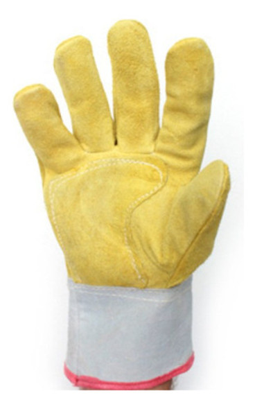 Guantes Cuero Descarne Trabajo Puño Corto Reforzado X Docena 1