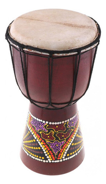 Tambor Africano De Djembe De 6 Polegadas Esculpido À Mão Em 1