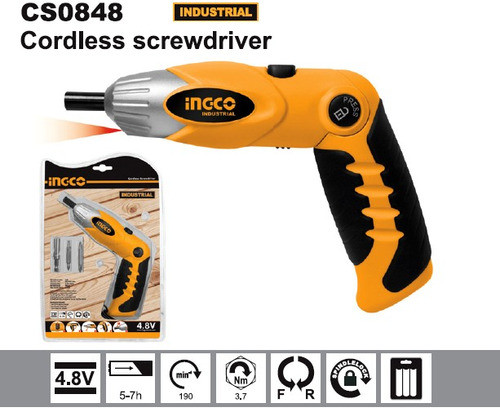 Ff Atornillador Articulado Bate 4.8v Reversible Ingco Cs0848 0