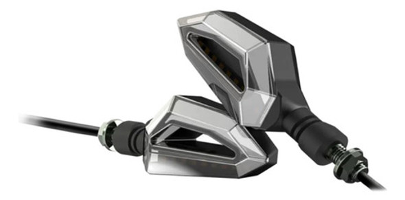 Juego Giros Led Ambar Secuencial Doble Cara Guiño Moto 5w 0