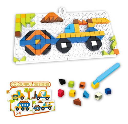 Rompecabezas Ladrillos Puzzle 198 Pz 4 En 1 Vehículos Juego 0