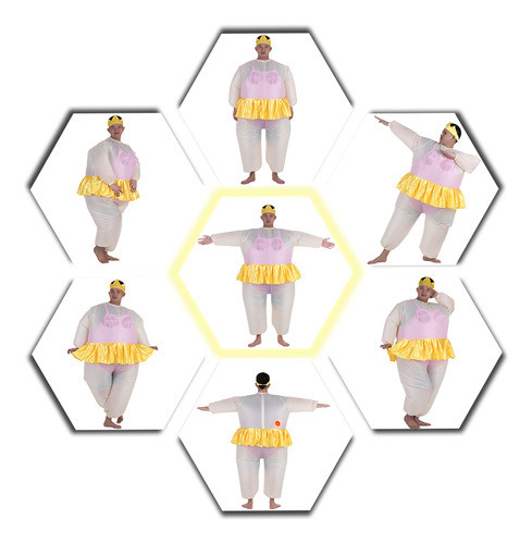 Fantasia Inflável, Macacão, Roupa De Festa, Decote Para Adul 1