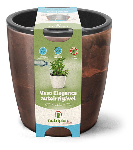 Vaso Elegance Autoirrigável Café Imperial 1,8l Nutriplan 0