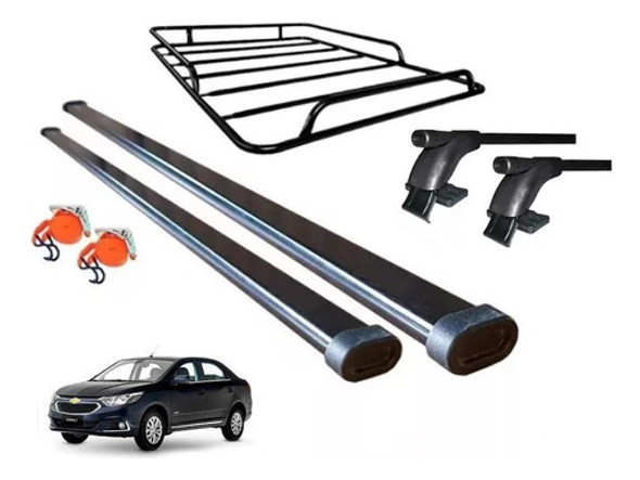 Barras + Parrilla Porta Equipaje Reforzadas Cobalt + Cintas 0