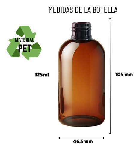 10 Envases Pet Lyon 125ml Ambar Difusora Plata Brillo 1