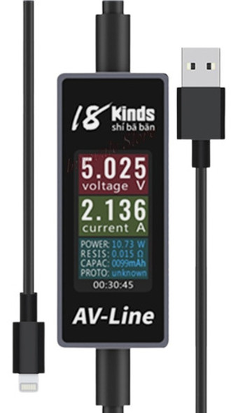 Tester Usb Lightning Digital Amperimetro Medicion Voltaje 0