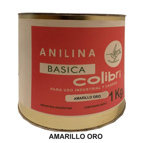 Anilina Basica Colibri X 1000 Grs Amarillo Oro 0