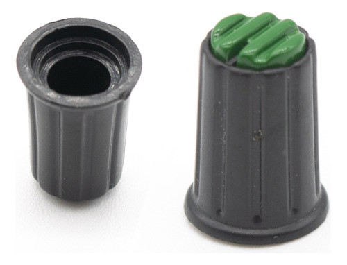 3 Perillas Potenciometro Verde Oscuro 12mm Alto X 16mm 0
