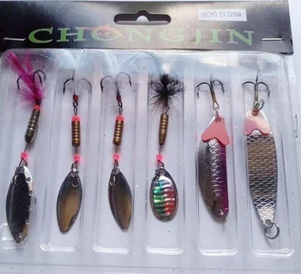 6  Señuelos Para Tararira Cucharas C / Pluma Cimarron.uy 1