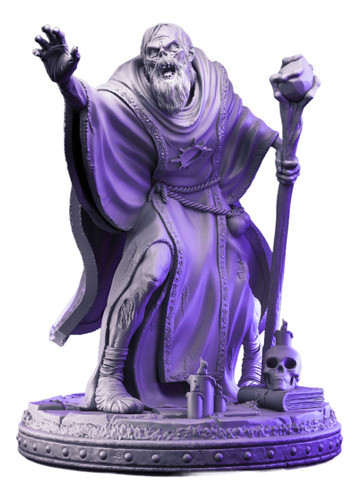 Miniatura D&d - Impresion 3d Resina - Zombie Mago Brujo 0