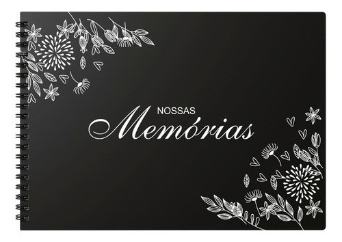 Scrapbook Livro De Assinaturas  A4 Folhas Pretas 1