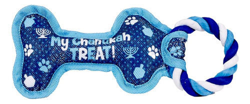 Rite Lite Hanukkah Bone Squeaky Dog Toy - Regalos De Hanukka 0