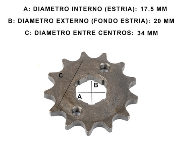 Piñon De Transmision Honda 125 Cg Titan 2000 Creuso 1