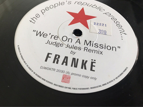 Disco Vinilo Frankë / We're On A Mission (england) 0